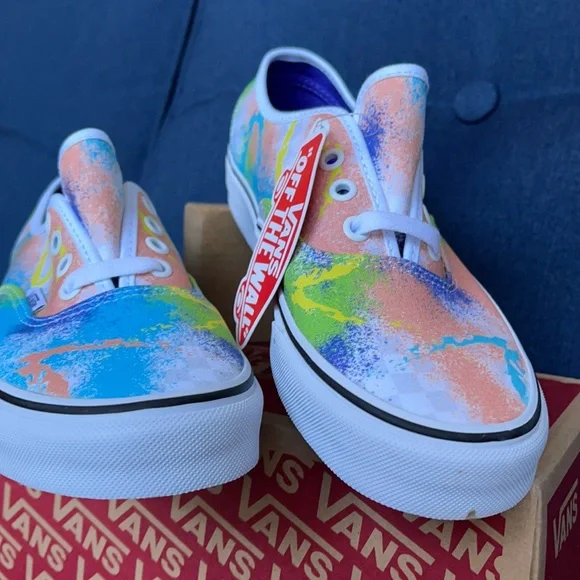 Vans Men’s Authentic Retro Mart Multi/True White Sneakers - Picture 9 of 16